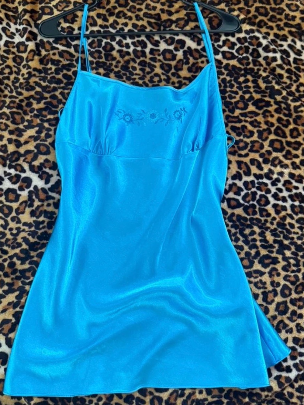 Y2K beautiful blue tank flowy top